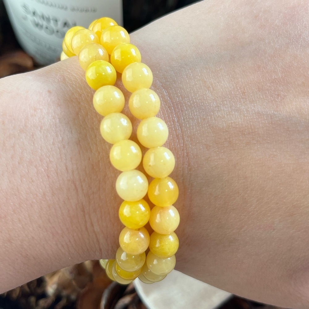 7mm‎ yellow aventurine bracelet
